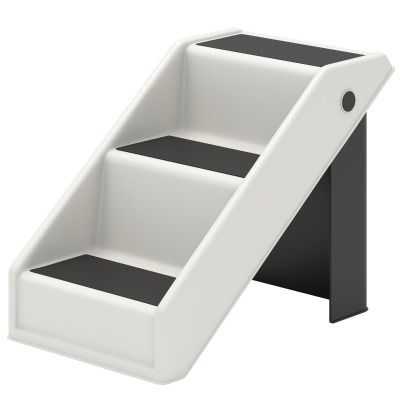 PawHut Dog Stairs for Small Dogs, 14.5" H Foldable Pet Ramp with 3 Non-Slip Steps for High Beds or Sofas