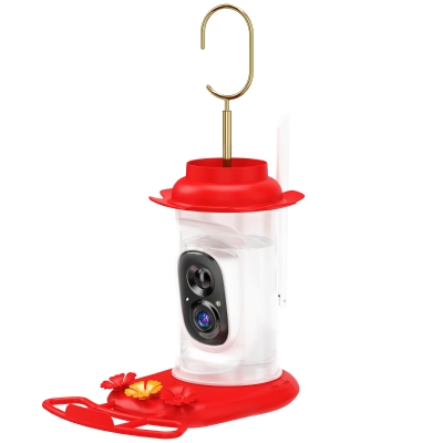 PawHut Smart Bird Feeder with Camera, AI Identify 16000+ Birds, 2K HD Live Video, 3W Solar, Instant Arrival Alerts