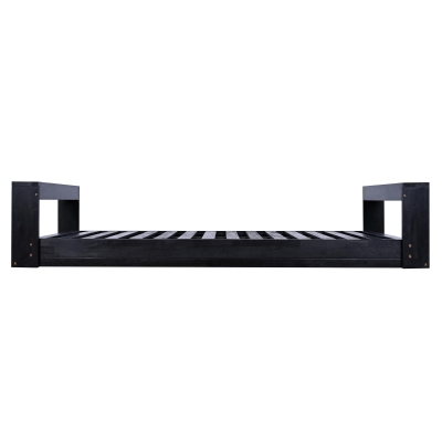 Twin Size Porch Swing Bed for Patio, Garden & Backyard, 86'' L x 41.5'' W x 17.5'' H, Black