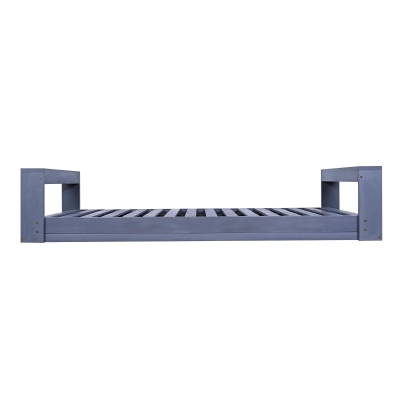 Twin Size Outdoor Porch Swing Bed with 400 LBS Capacity, 86'' L x 41.5'' W x 17.5'' H, Gray