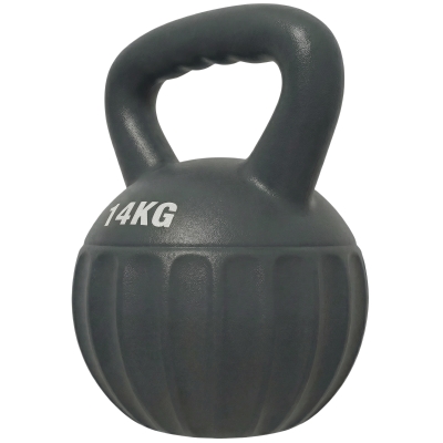 Soozier Kettlebell, 31 lbs Kettle Bell with Non-Slip Handle for Home Gym, Weight Lifting and Strength Training, Grey