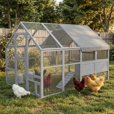Chicken Coop 9.2 x 6.1 x 6.2 Gray