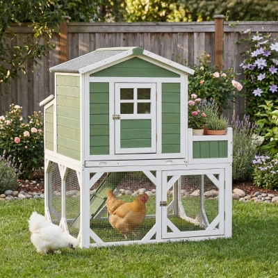 PawHut 49" Small Chicken Coop for 2-4 Birds, Green