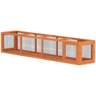 PawHut 79" Long Cat Tunnel, Cat shelter L- Shape with Extendable Design, Cat Enclosure for Indoor/Outdoor Use, Orange