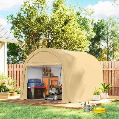 Outsunny 10' x 10' Outdoor Storage Tent, Heavy Duty and Waterproof Portable Shed for Bike, Motorcycle & Garden Tools