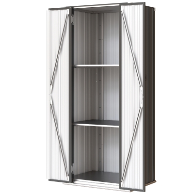 Outsunny Outdoor Storage Shed with Adjustable Shelves Metal Garden Shed with Double Doors for Patio Balcony Garage