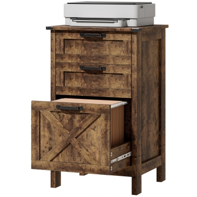 File Cabinet 18.1" W x 15.7" D x 29.5" H Rustic Brown