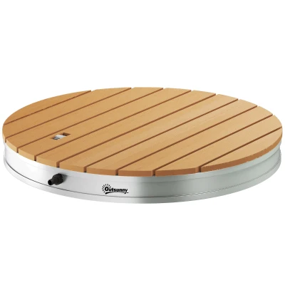 Outsunny Foot Control Outdoor Shower Kit Portable Camping Shower Adjustable Aluminum Weatherproof