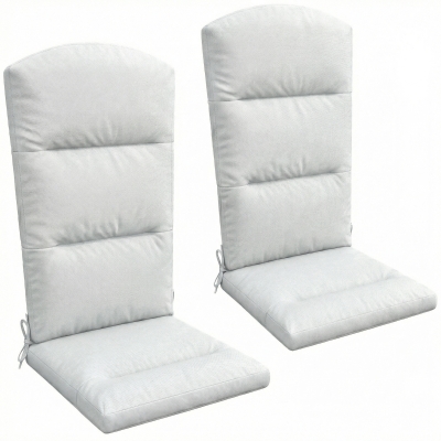 Outsunny Patio Chair Cushion for Adirondack Chairs Replacement Cushion with Back and Ties, Light Grey