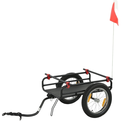 Soozier 2-In-1 Bike Cargo Trailer & Wagon Cart, 16" Wheels