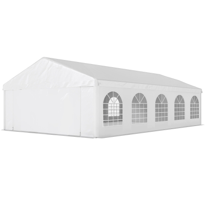 Outsunny 20'x33' Heavy Duty Large Party Tent & Carport with Removable Sidewalls, Portable Garage Canopy Tent, White