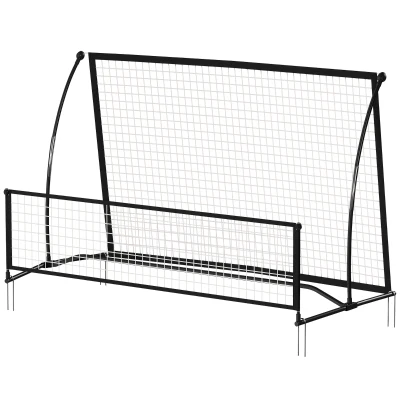 Soozier 2-in-1 Portable Soccer Rebounder Net, Dual-Sided and Foldable Bounce Back Net with Carry Bag for Soccer Baseball