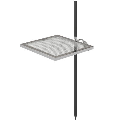 Outsunny Swivel Campfire Grill, 360° Adjustable Heavy Duty Chrome-Plated Steel Campfire Cooking Grate, Silver