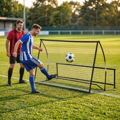 Soozier 2-in-1 Portable Soccer Rebounder Net, Dual-Sided and Foldable Bounce Back Net with Carry Bag for Soccer Baseball
