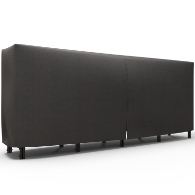 Outsunny 8ft Outdoor Firewood Rack with Cover, Adjustable Wood Storage Holder, Indoor Outdoor Log Rack, Black