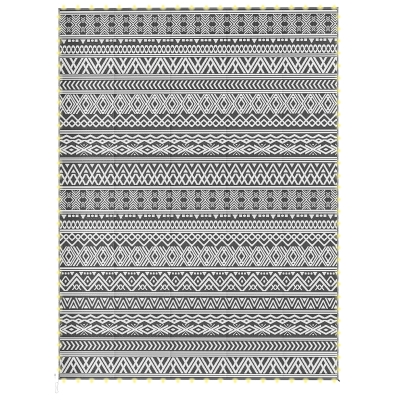 Outsunny 12' x 9' Outdoor Reversible Patio Rug with USB Lights