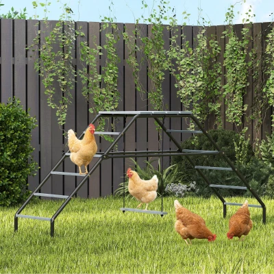PawHut Chicken Coop Swing with 10 Adjustable Roosting Bars
