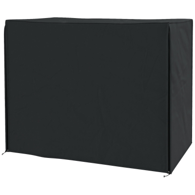 Outsunny 3 Seater Garden Swing Cover, Waterproof 420D Outdoor Swing Bench Cover with Zip, Windproof and Anti-UV, Black
