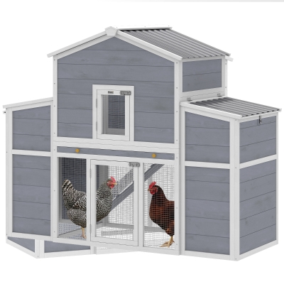PawHut 66.5" Wooden Chicken Coop with Nesting Boxes & Ramp