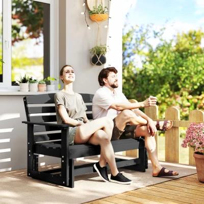 Outdoor Glider 49.5"x28.75"x34.25" Black