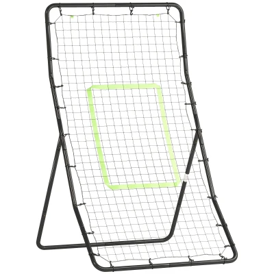 Soozier 4 x 5.7ft Volleyball Rebounder Net with Strike Zone, Baseball Lacrosse Training Net for Pitching and Fielding