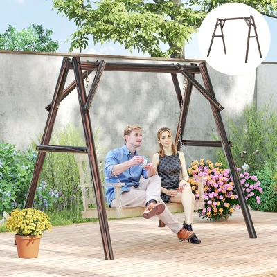 Outsunny 660 lbs A-Frame Swing Chair Stand, Patio & Backyard Use