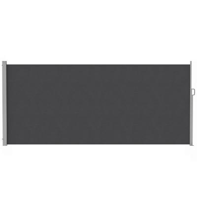 Outsunny Retractable Side Awning, 165" x 73" Outdoor Privacy Screen, Water-Resistant, UV 50+, Dark Grey