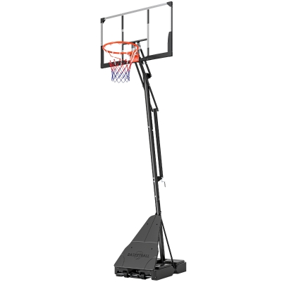 Soozier Portable Basketball Hoop, 8-10ft Adjustable, 47" Shatterproof Backboard