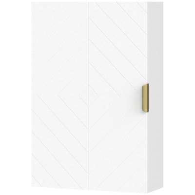 kleankin Bathroom Medicine Cabinet, Modern Wall Cabinet with Adjustable Shelves and Single Door for Laundry Room