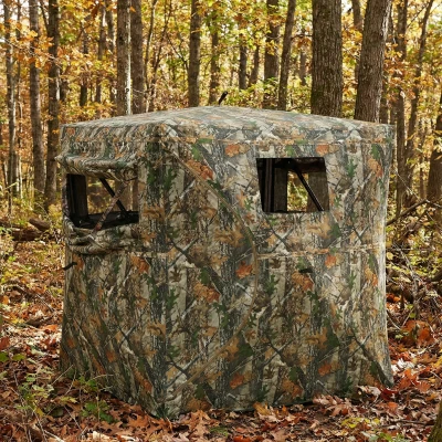 Outsunny 2-Person Hunting Blind, See-Through Pop-Up with 270° View, Camouflage