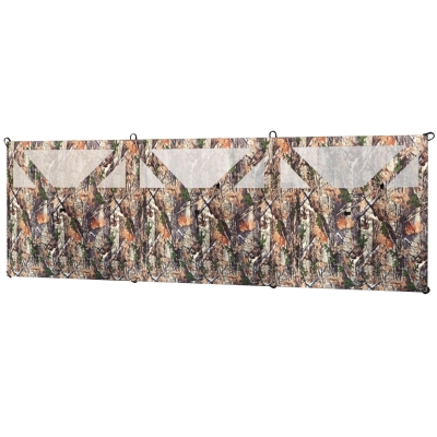Outsunny 3-Panel See-Through Hunting Blind, Camouflage Camping 176"x58.3"