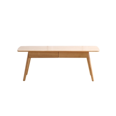 Modern Coffee Table with Mortise-and-Tenon Construction, 39.5″ L x 19.5″ W x 17.5″ H, Oak
