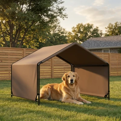 PawHut Portable Water-Resistant Dog Tent, Brown