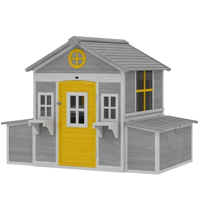 PawHut Wooden Chicken Coop with Nesting Boxes, Outdoor, 2-4 Hens
