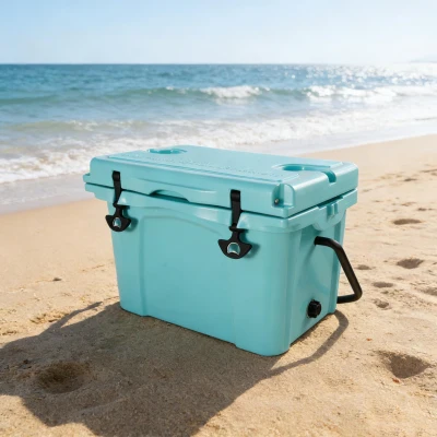 25QT Portable Insulated Hard Cooler with 5-7 Day Ice Retention, 21.5″ L x 15.5″ W x 15.5″ H, Turquoise