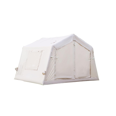 Upgrade Inflatable Camping Tent with Higher Sidewalls, 126″ L x 98.5″ W x 82.5″ H, Beige