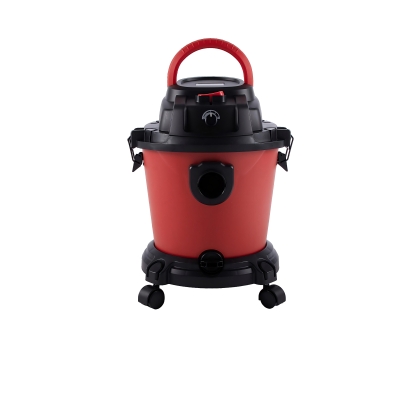 5-Gallon Wet/Dry Shop Vacuum with Stepless Speed Control, 14″ L x 14″ W x 17.5″ H, Black+Red
