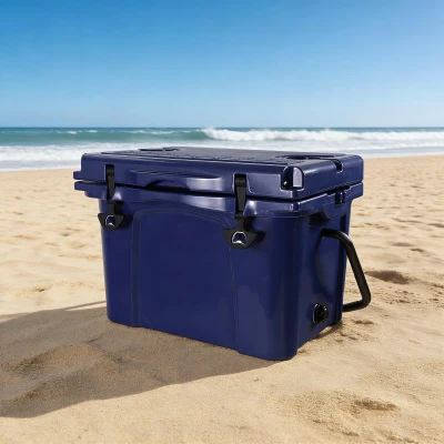 Insulated Portable Hard Cooler with Impact-Resistant Construction, 21.5″ L x 15.5″ W x 15.5″ H, Blue