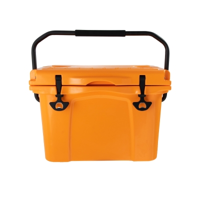 Insulated Portable Hard Cooler with Impact-Resistant Construction, 21.5″ L x 15.5″ W x 15.5″ H, Orange
