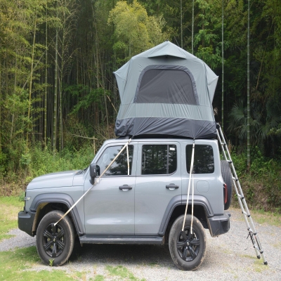 Inflatable Truck Roof Tent with Electric or Hand Pump, 86.5″ L x 57″ W x 52.5″ H, Black+ Gray