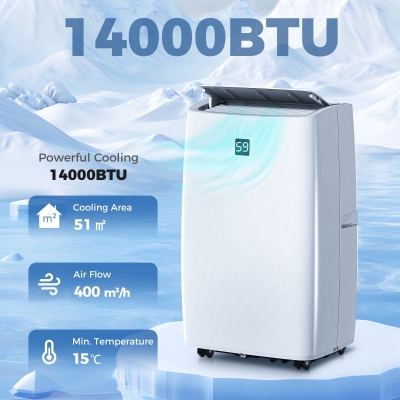HOMCOM 12000 BTU Portable Air Conditioner, AC Unit with Cool, Dehumidifier, Fan, 550 Sq. ft, 24H Timer On Off, Window Kit