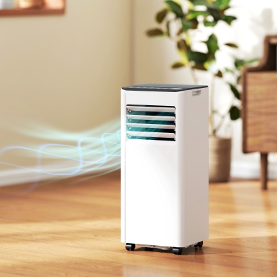 HOMCOM 8000 BTU Portable Air Conditioner, AC Unit with Dehumidifier, Fan, WiFi Voice Remote Control, for Room up to 344 Sq. ft