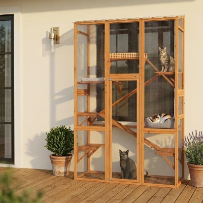 catio 63.8" W x 24.2" D x 99.2" H Orange