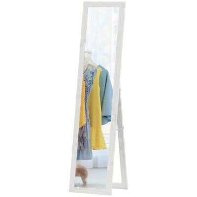 HOMCOM 15" x 62" Full Length Mirror for Bedroom, Free Standing Dressing Mirror, Wall Mirror for Living Room, White