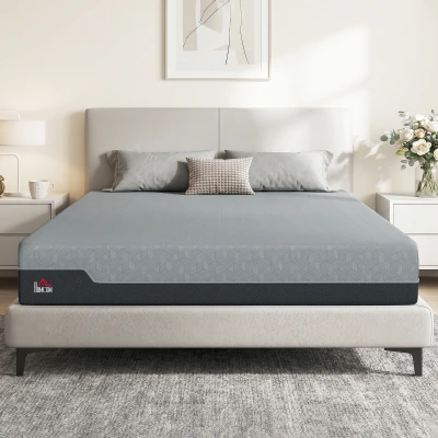 HOMCOM King Memory Foam Mattress 12" Gel Cooling Copper USA