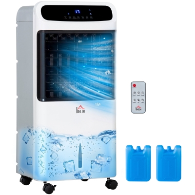 HOMCOM 32" Portable Evaporative Air Cooler with Humidifier, White