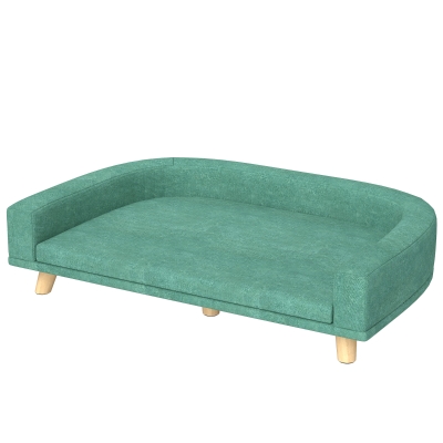 PawHut Dog Sofa for Large Dogs with Washable Cover, Anti-slip Foot Pads, Green