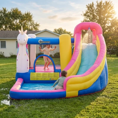 Inflatable castle 141.75" x 120" x 82.75" Multi