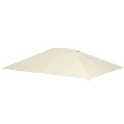 Outsunny 10' x 13' Gazebo Replacement Canopy Cover, Gazebo Roof Replacement (TOP COVER ONLY), Cream White