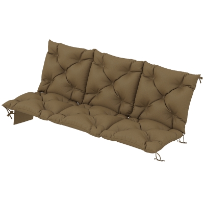 Outsunny Bench Cushion Water-Repellent Outdoor Furniture Pad Seater Swing Chair 59.1" x 39.4" Khaki